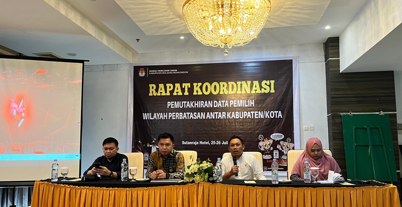 KPU Bolmong Gelar Rakor Pemutakhiran Data Pemilih Wilayah Perbatasan Antar Kabupaten/Kota