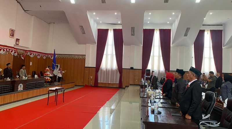 DPRD Bolsel Gelar Paripurna Penetapan Pimpinan Dewan, Masa Jabatan 2024-2029.
