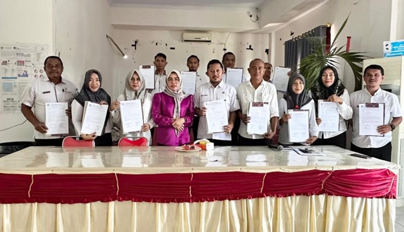 Disdikbud Bolsel Awali Tahun 2025 dengan Penandatanganan Perjanjian Kinerja, dan Pakta Integritas.