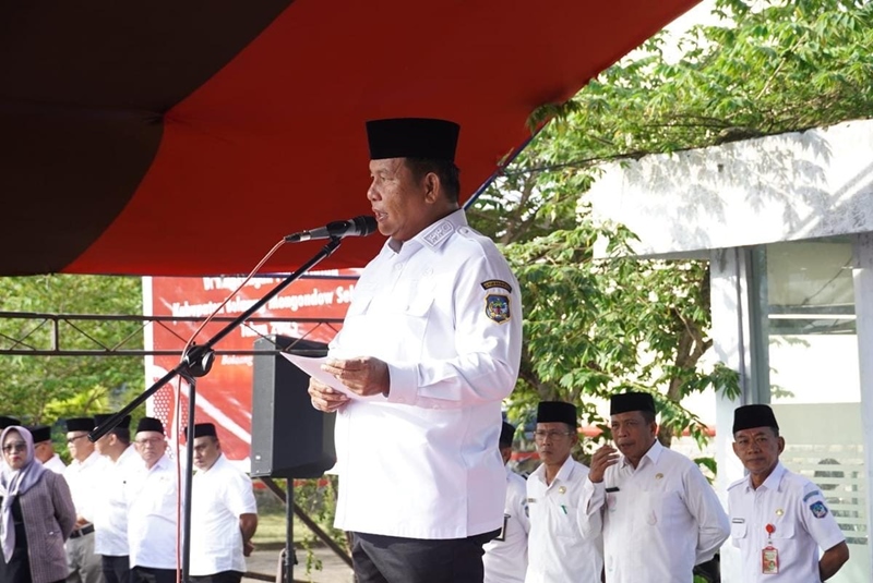Wabup Bolsel Pimpin Apel Kerja Perdana Pasca Cuti Bersama Idhul Fitri 1446 Hijriyah.